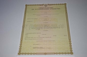 Свидетельство об Установлении Отцовства 2018г в Волгограде