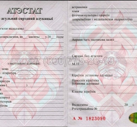 Аттестат о Полном Среднем Образовании Беларуси 2025г в Волгограде